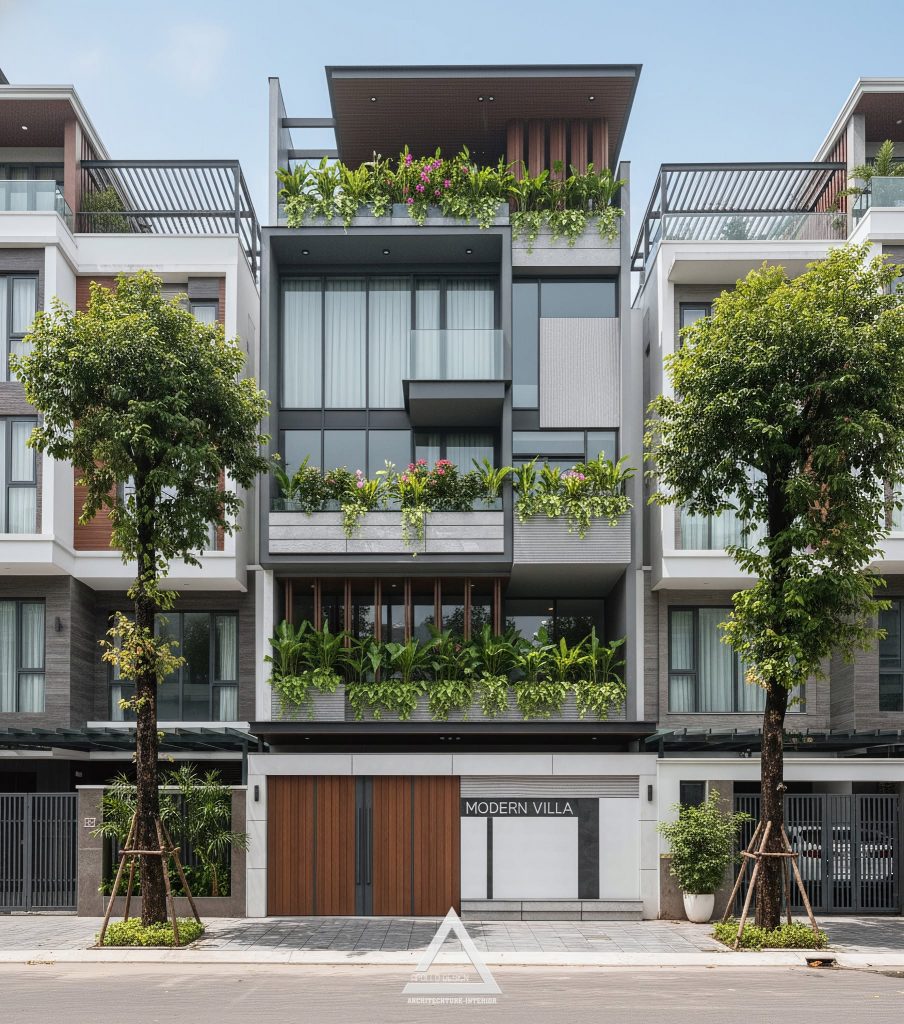 Kiến trúc nhà phố 8x20m QT House